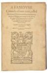 SLEIDANUS, JOHANNES. A Famouse Cronicle of oure time, called Sleidanes Commentaries.  1560